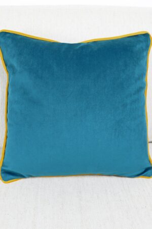 Luxurious Velvet Scatter Cushion Covers A Symphony of Teal, Kingfisher, and Contrasting Piping