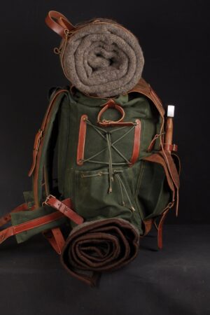 80L-30L Waxed Canvas Backpack Handmade Leather, Adventure-Ready for Camping, Hunting, Bushcraft, Travel