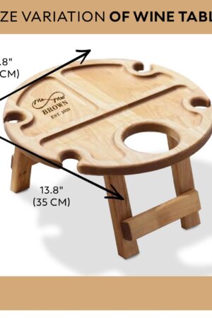 Personalized Wine Picnic Table The Perfect Gift for Wine Lovers and Outdoor Entertaining