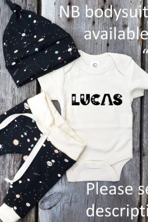 Celestial Dreams Personalized Organic Baby Outfits for Modern Minimalists