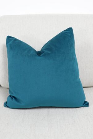 Luxurious Velvet Scatter Cushion Covers A Symphony of Teal, Kingfisher, and Contrasting Piping