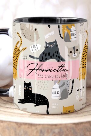 Purrfectly Personalized The CRAZY CAT LADY Mug for Feline-Loving Queens