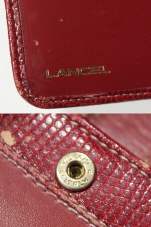 Lancel 90s Distressed Leather Wallet Embrace Vintage Chic with Timeless Style