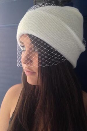 Veiled Beanie Hat Elevate Your Style with Grace and Mystery