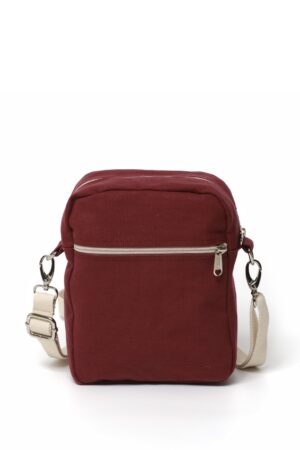 Koala 208 Rose Red Mini Canvas Crossbody Travel Bag for Unisex