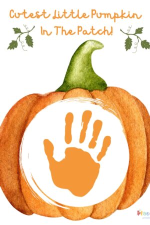 Create Spooky Memories with Our Pumpkin Handprint Art Printable A Fun Fall Activity for Preschoolers