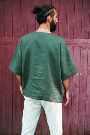 Breezy Linen T-Shirt Oversized Comfort and Style for Men