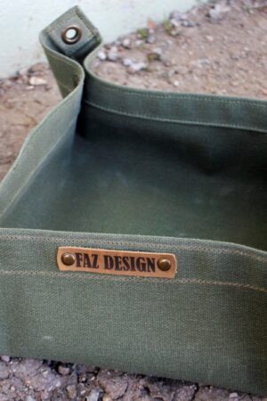 Bushcraft Utility Mat Waxed Canvas Wood Carrying Case and Seat Pad for Outdoor Adventures