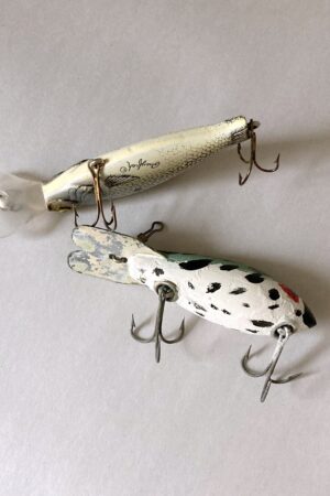 Vintage Heddon Preyfish Series 560 Natural (American) Shad Fishing Lure Plus One Unmarked Refurbished Fishing Lure | Beach House Decor