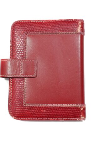 Lancel 90s Distressed Leather Wallet Embrace Vintage Chic with Timeless Style