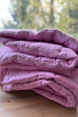 Organic Hemp Linen Comforter Sustainable Comfort in Pink