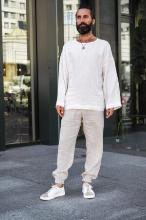 Breezy Linen T-Shirt Oversized Comfort for the Modern Man