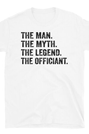 The Man, the Myth, the Legend Wedding Officiant T-Shirt, the Perfect Gift for the Special Person Officiating Your Wedding