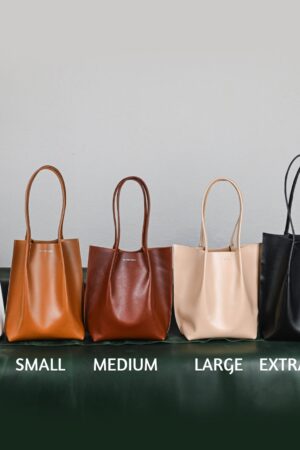 Premium Leather Bags Timeless Styles in White, Cognac, Caramel, Black, Beige, and Mini