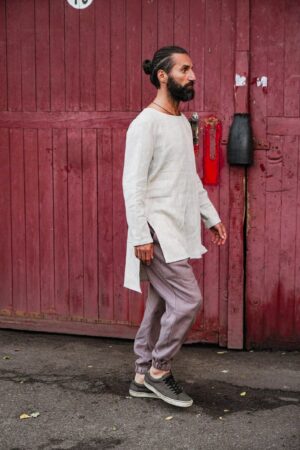 Stylish Beige Linen Tunic A Versatile Wardrobe Essential for Men