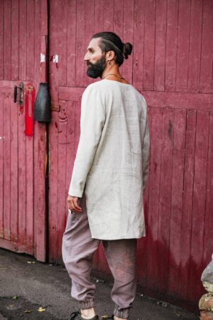 Stylish Beige Linen Tunic A Versatile Wardrobe Essential for Men