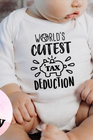 World's Cutest Tax Deduction Announce Your Pregnancy with a Hilarious Baby Onesie