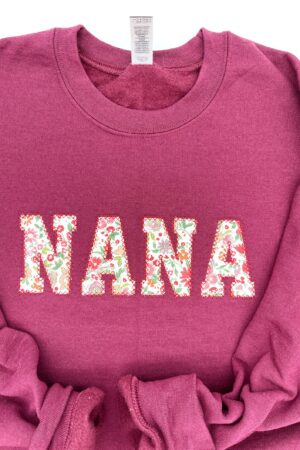 Cozy Up with Nana Embroidered Sweatshirt, the Perfect Personalized Gift for Winter