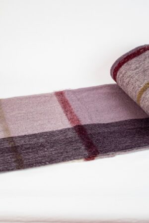 Luxurious Purple Tartan Plaid Wool Blanket Pure Warmth and Comfort for Your Home