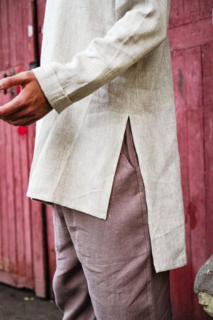 Stylish Beige Linen Tunic A Versatile Wardrobe Essential for Men