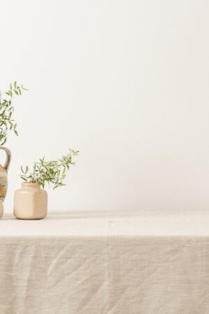 Luxurious Stonewashed Linen Tablecloth Elevate Your Dining Experience with Custom Elegance