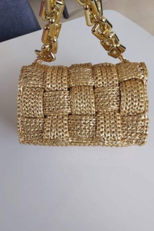 Shimmering Gold Metallic Bag Elevate Your Style with Luxury and Radiance