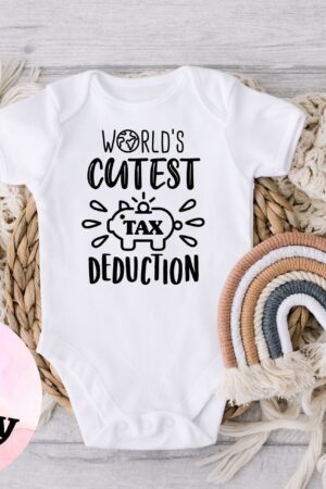 World's Cutest Tax Deduction Announce Your Pregnancy with a Hilarious Baby Onesie