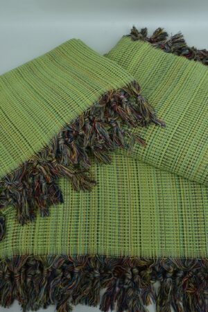 Pistachio Green Diamond Throw Indulge in Comfort and Style with Our King-Size Turkish Blanket