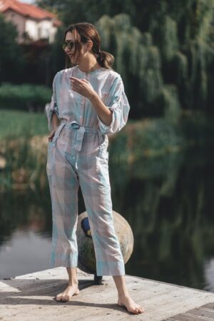 Timeless Elegance Embark on a Retro Journey with Our Vintage Jumpsuit