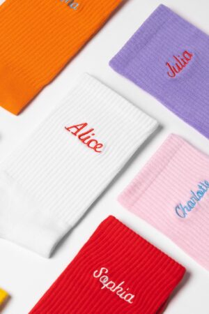 Personalized Embroidered Name Socks Cozy Comfort with a Touch of You