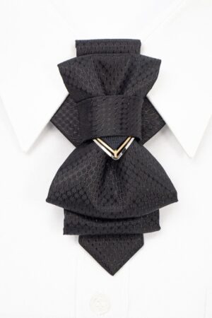 Sophisticated Black Bowtie Elevate Your Wedding Attire with Timeless Elegance