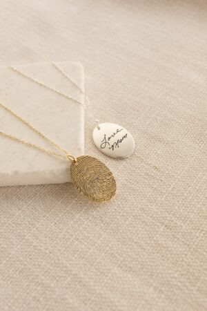 Personalized Fingerprint Necklace Cherished Memories Engraved in Silver