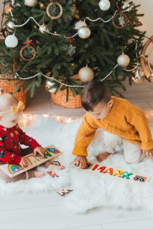 Personalized Wooden Name Puzzle Montessori Toy, Baby Gift, First Christmas, Baby Shower