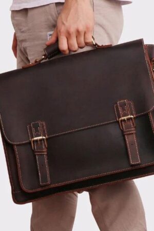 Premium Buffalo Leather Laptop Bag The Ultimate Companion for Professionals