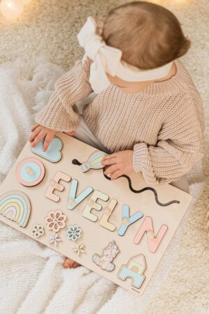 Personalized Wooden Busy Board A Sensory Adventure for Little Explorers