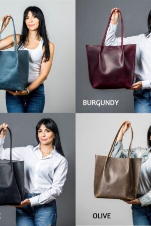 Exquisite Burgundy Leather Tote The Epitome of Style and Functionality