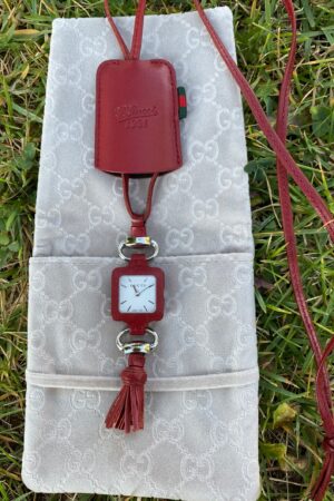 Exclusive Gucci Firenze 1921 Limited Edition Luxury Watch with Bordeaux Leather and Necklace