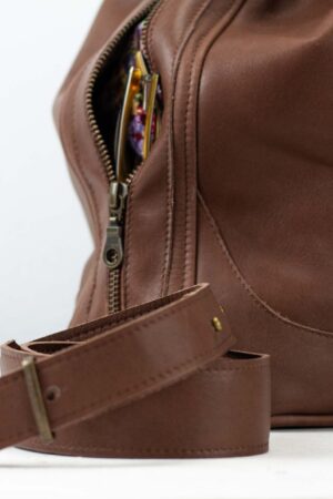 Chocolate Brown Leather Bucket Bag The Danae - Versatile, Stylish, and Practical