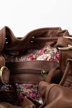 Chocolate Brown Leather Bucket Bag The Danae - Versatile, Stylish, and Practical