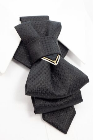 Sophisticated Black Bowtie Elevate Your Wedding Attire with Timeless Elegance