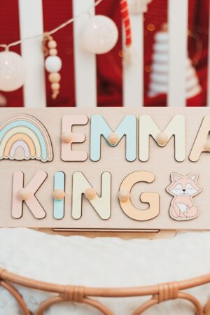 Personalized Name Puzzle A Cherished Gift for Baby Girls, Fostering Learning and Imagination