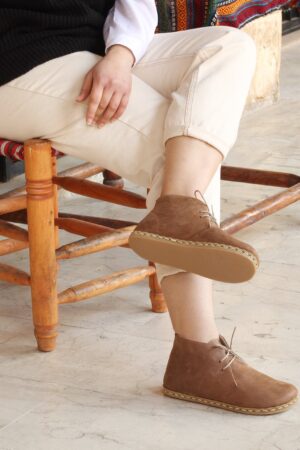 Earth Shoe Embrace the Barefoot Revolution with Grounding Copper Rivets and Buffalo Leather Outsole