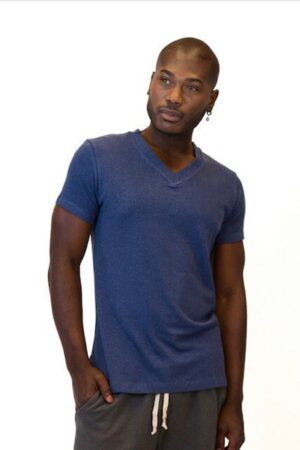 Asatre Men's Hemp V-Neck T-Shirt Sustainable Comfort in a Slim Cut