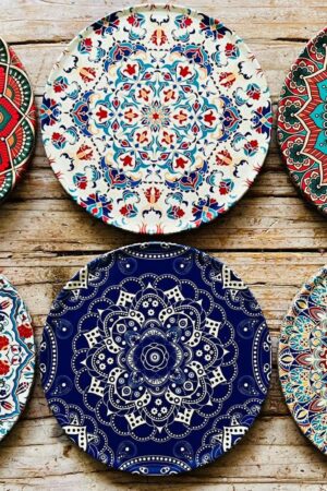 Mesmerizing Mediterranean Coasters A Set of 6 for Enchanting Home Decor and Thoughtful Gifting