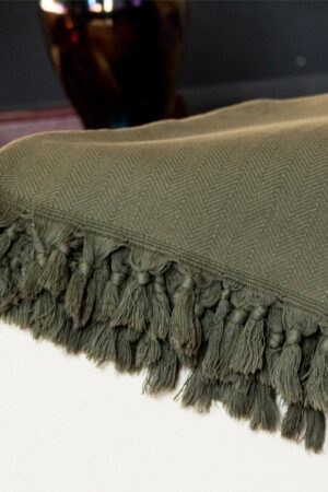 Luxurious 55"-83" Stonewashed Throw Blanket Elevate Your Home with Turkish Cotton Comfort