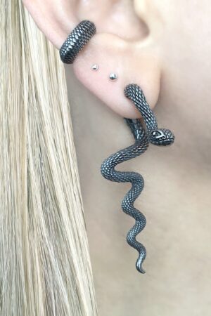 Enigmatic Serpent Front and Back Snake Ear Jackets for a Gothic Allure