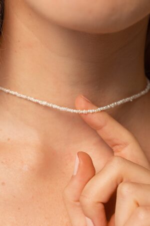 Caitlyn Minimalist's Delicate Pearl Choker A Timeless Adornment for Brides, Bridesmaids, and Special Occasions