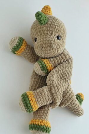 Cuddle Up with Prehistoric Charm Crochet Dinosaur Comforter and Lovey Pattern