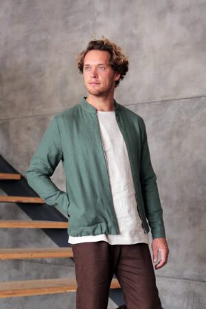 Breezy Linen Bomber The Perfect Summer Layer for Men