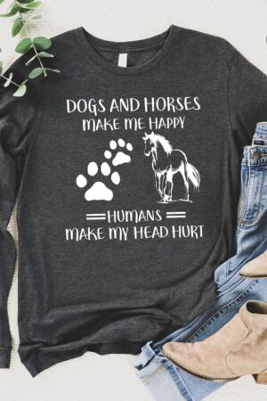 Cozy Equestrian Style Horse Love Sweatshirt for Country Girls and Dog Moms